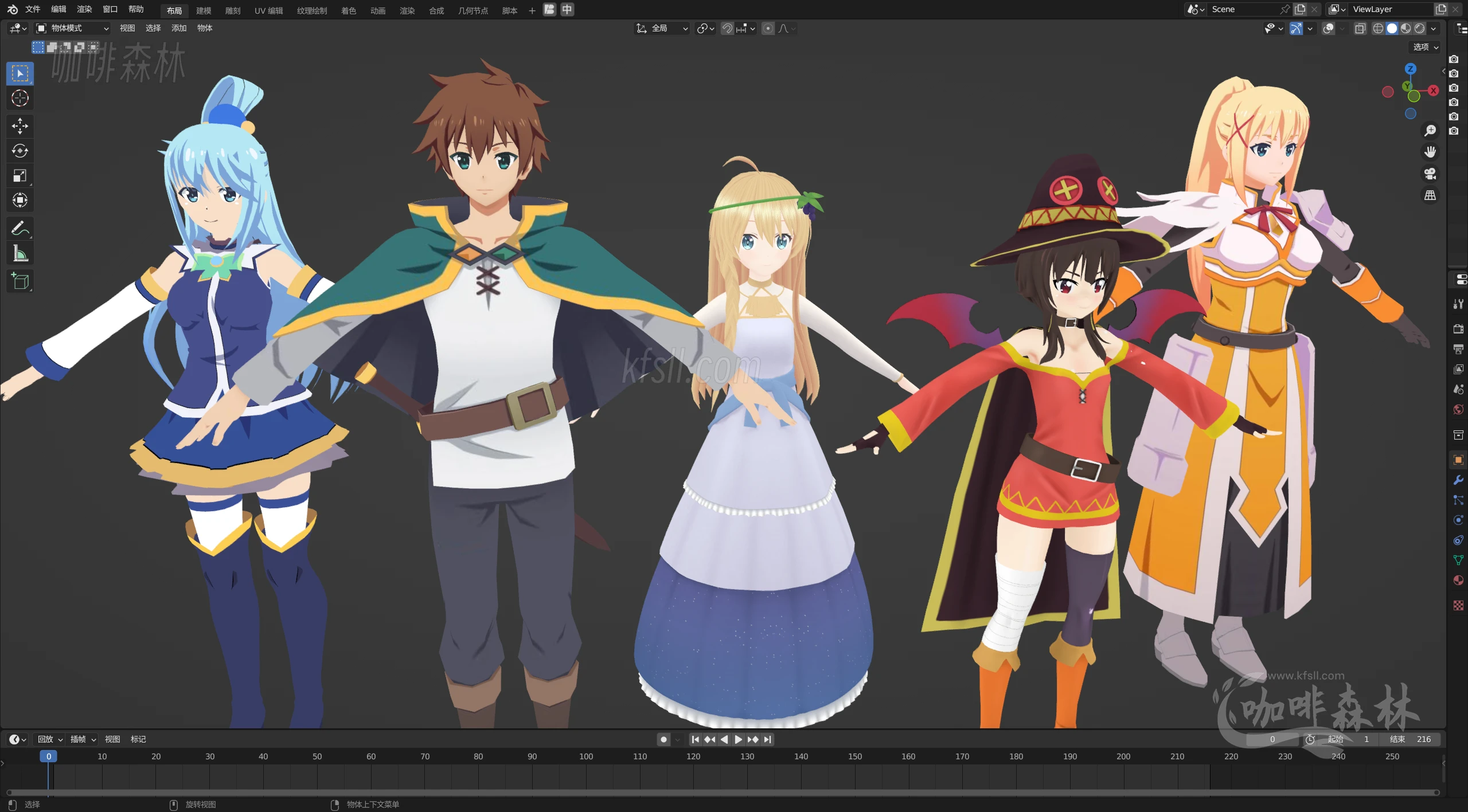 【素晴MMD】为美好的世界献上祝福角色MMD文件合集-咖啡森林