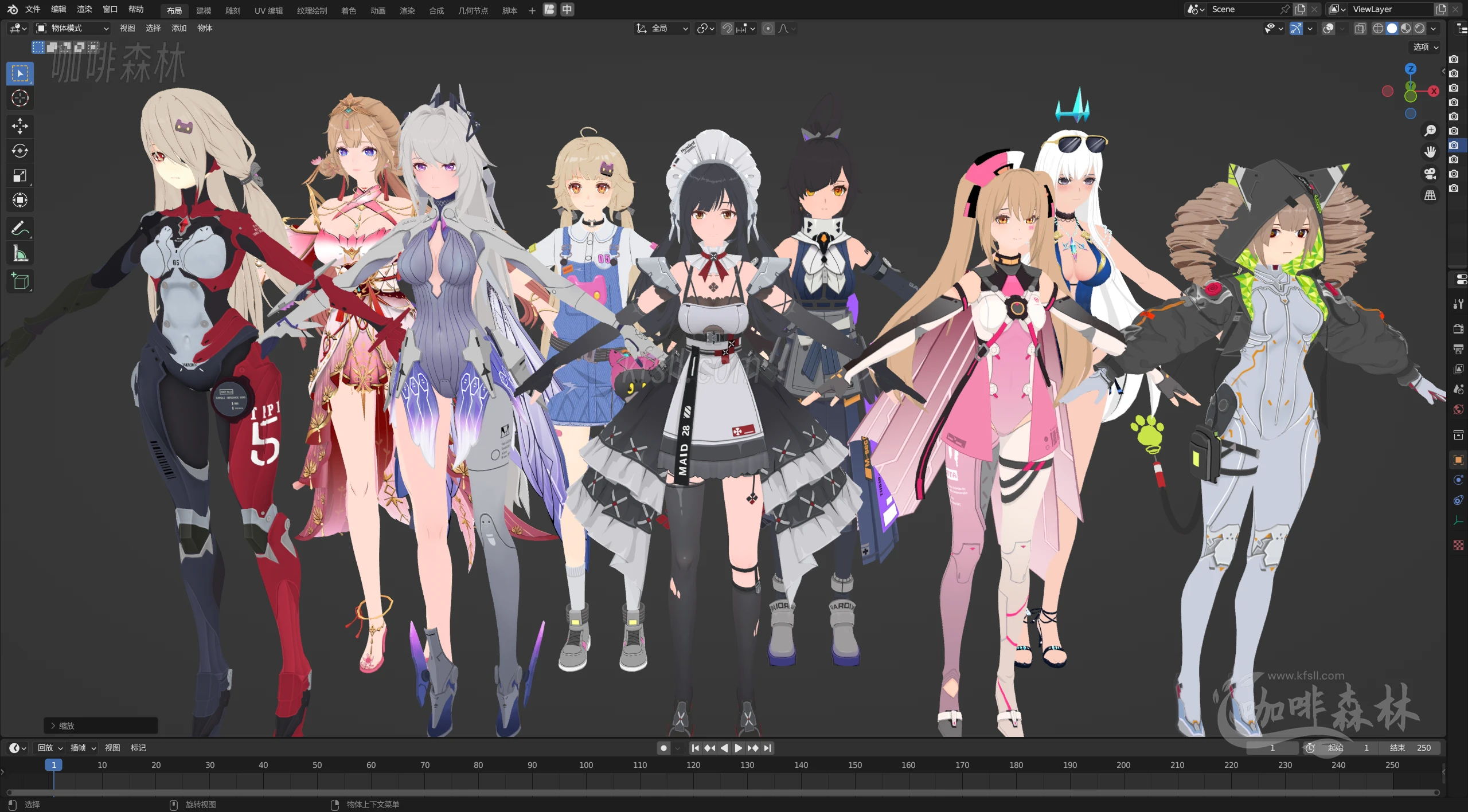 幻塔MMD模型整合分享｜角色+皮肤合集一览-咖啡森林